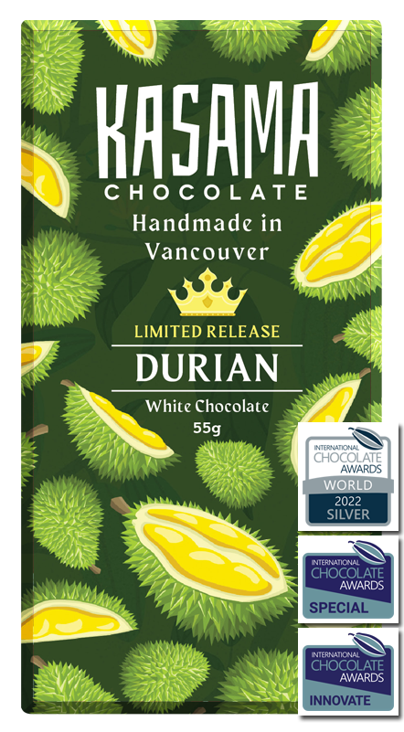 Bean-to-bar Durian White Chocolate Bar