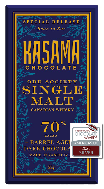 70% whisky cask aged bean-to-bar chocolate.