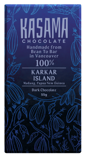 100% Papua New Guinea Karkar Island bean-to-bar chocolate bar