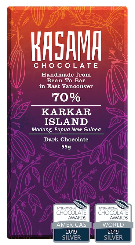 70% Papua New Guinea Karkar Island bean-to-bar chocolate bar
