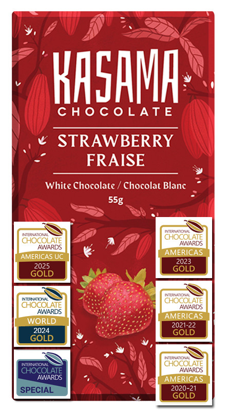 Vegan BC Strawberry White Chocolate bean-to-bar