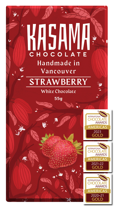 Vegan BC Strawberry White Chocolate bean-to-bar