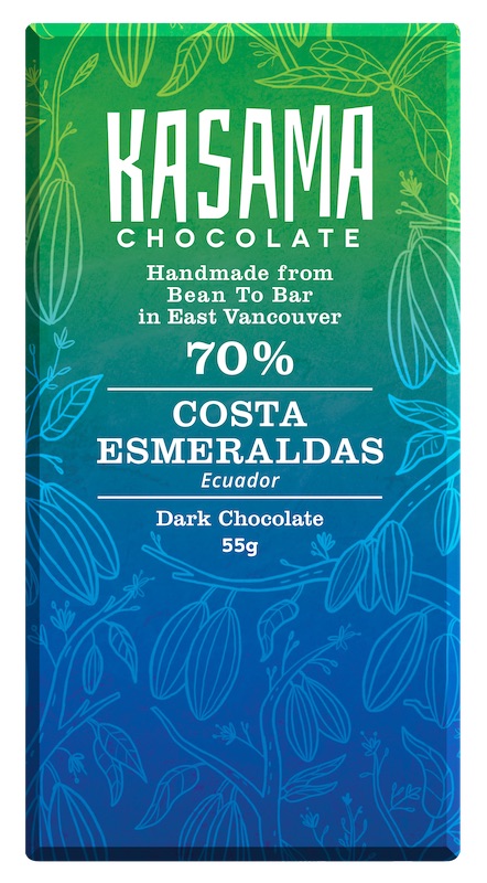 70% Costa Esmeraldas Ecuador bean-to-bar chocolate