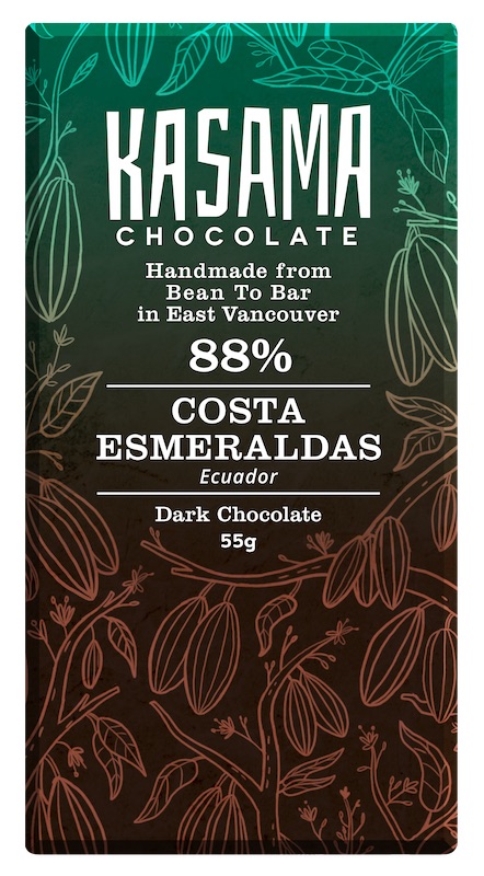 88% Costa Esmeraldas Ecuador bean-to-bar chocolate